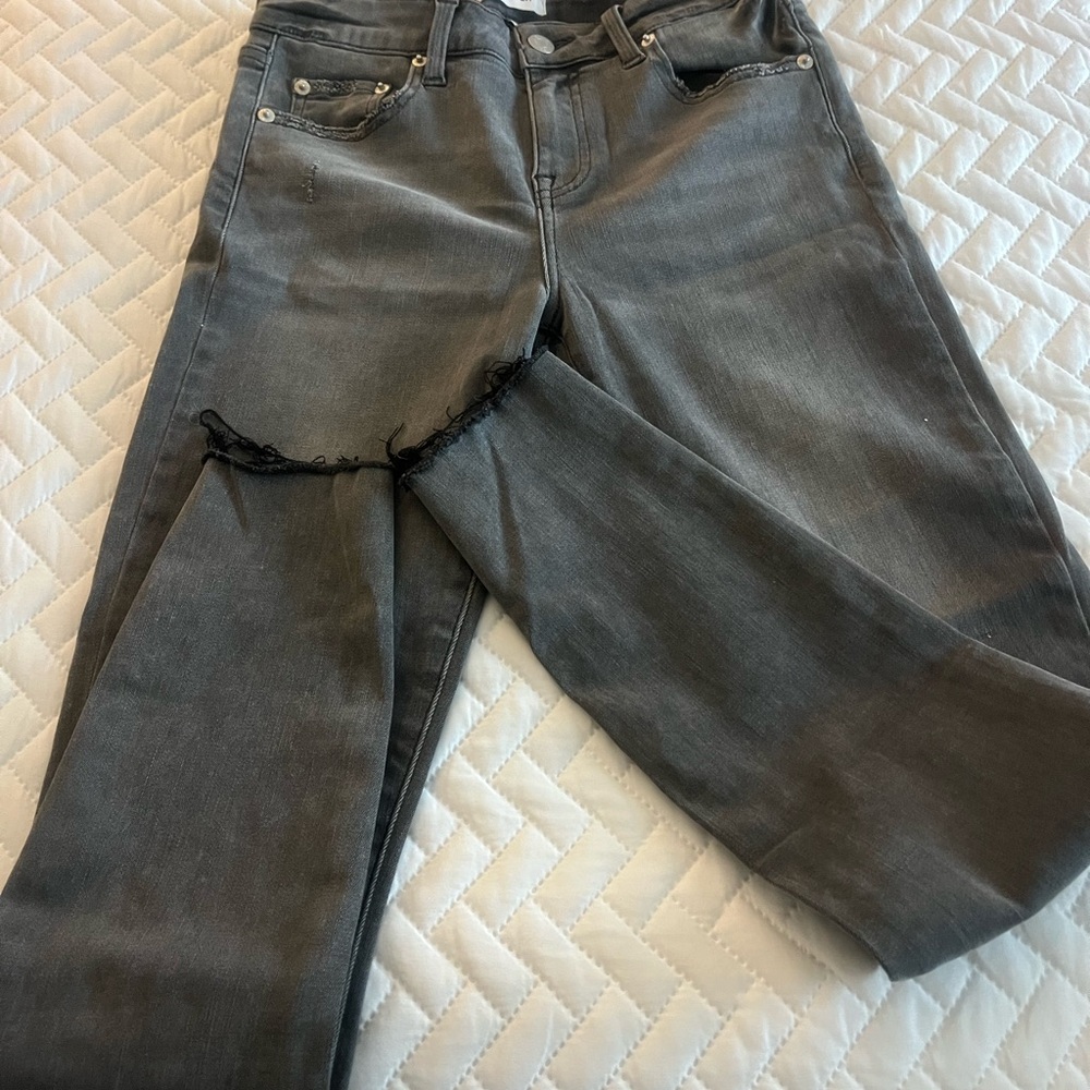 Pistola Charcoal Straight Skinny  Leg Jeans Sz 26